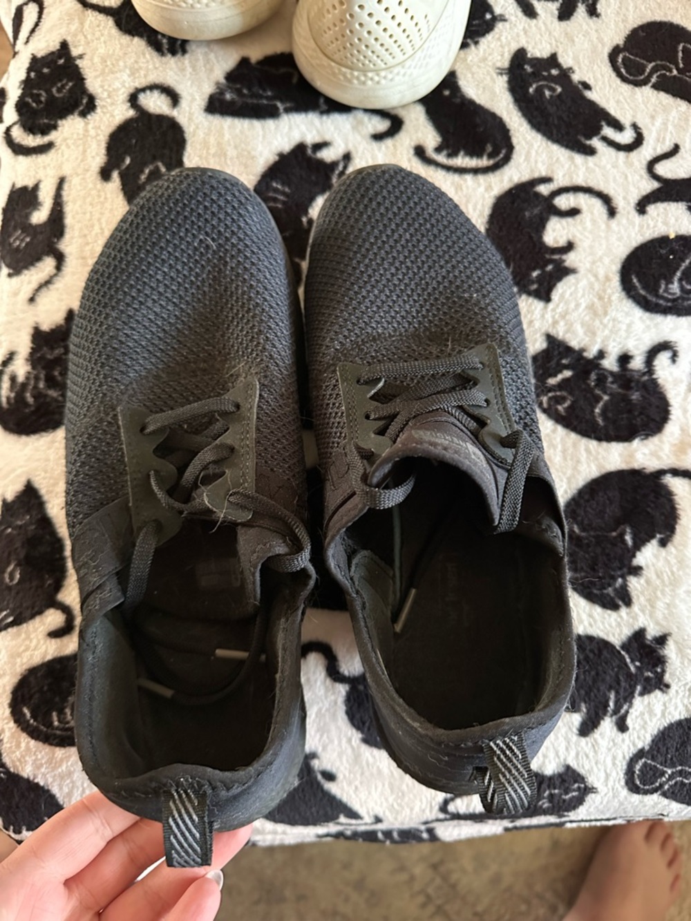 New Balance Women's Black Knit Athletic Sneakers